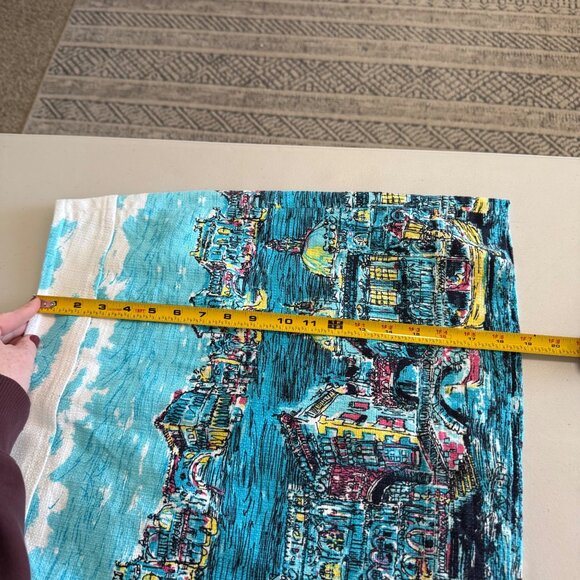 Talbots Venice Italy Scene Novelty Print Textured Lined Mini Skirt Womens size 8 - Picture 7 of 7